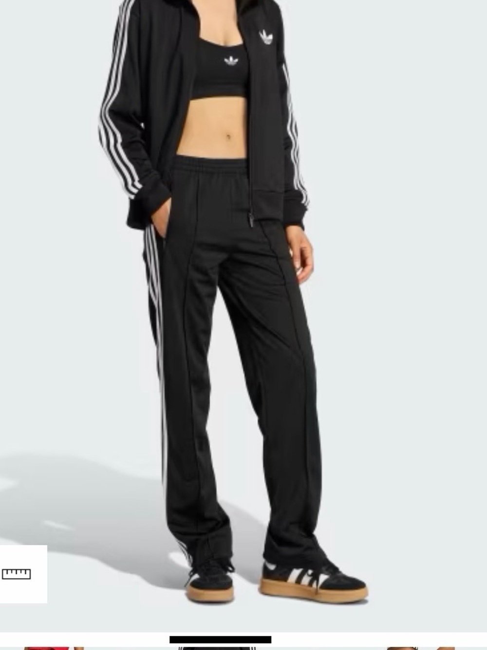 adidas Firebird Classic Track Pants - Black with White Stripes
